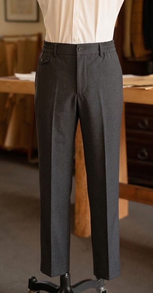 皮筋裤腰齐腰头裤子